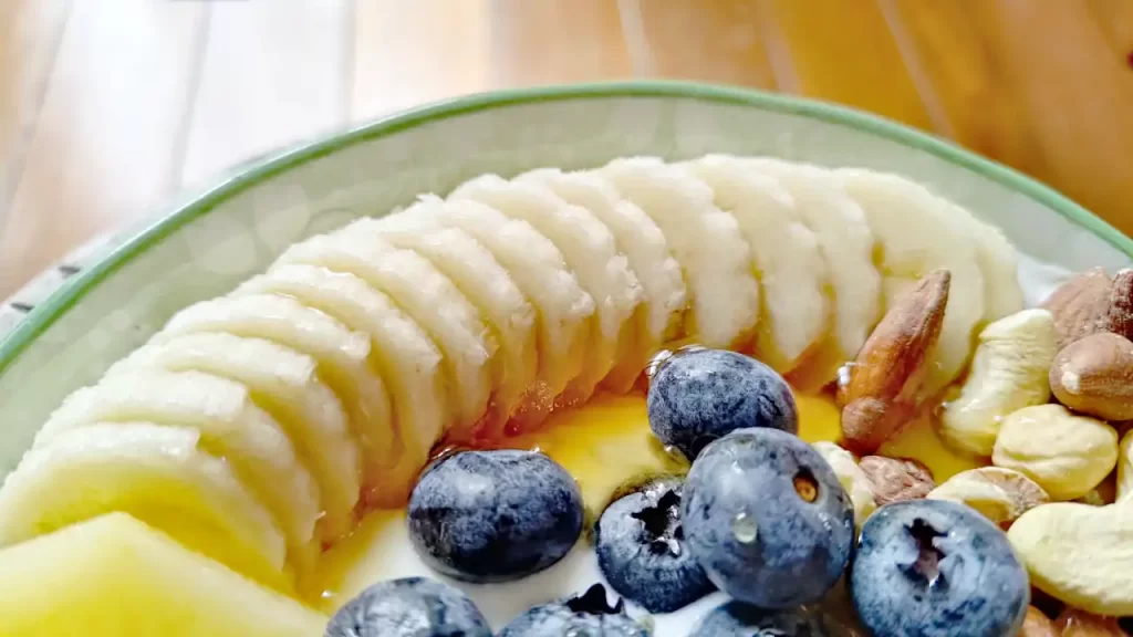 薄切りにしたバナナ