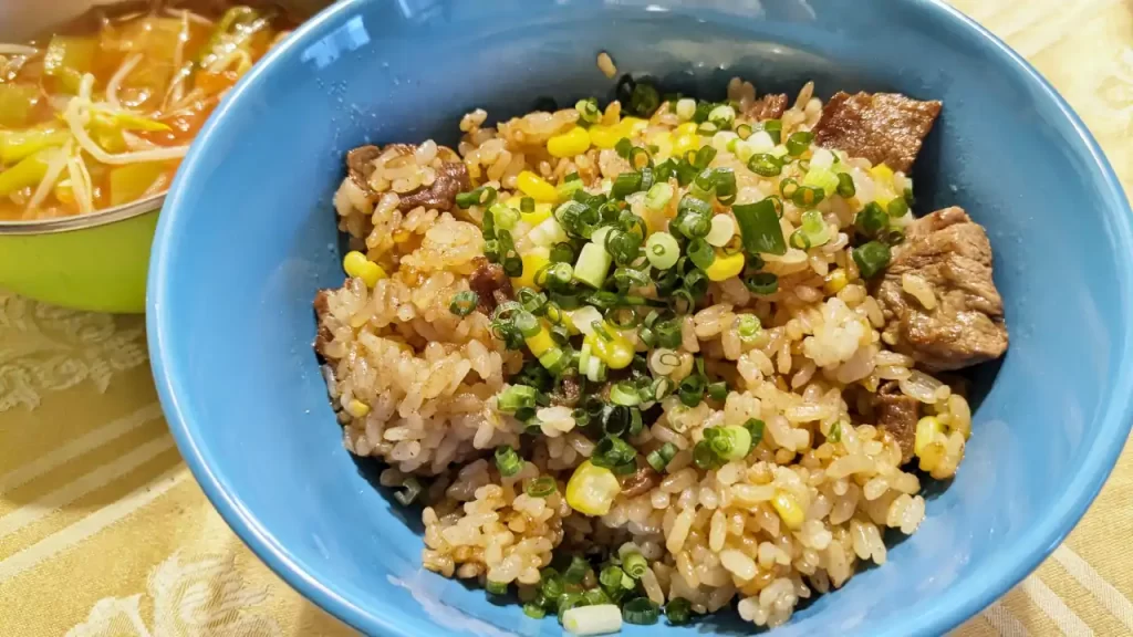 ペッパーライス風の牛肉チャーハン
