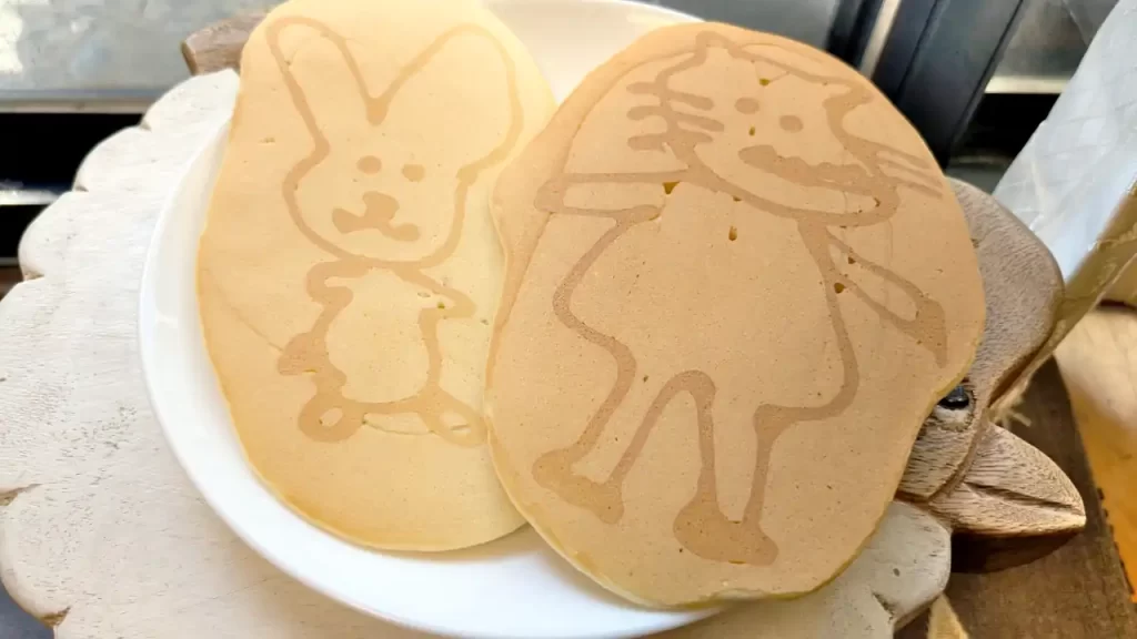 出来上がったオリジナルパンケーキアート