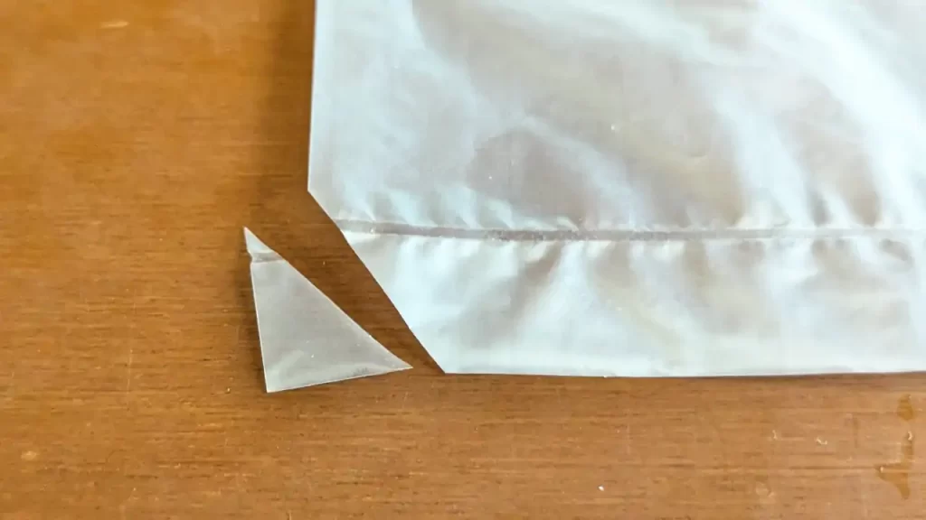 パンケーキアートをするための自作のしぼり袋