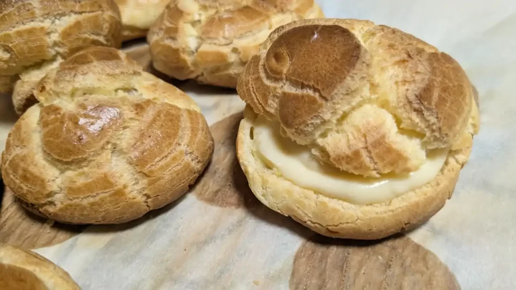 在りし日の成功した手作りシュークリーム