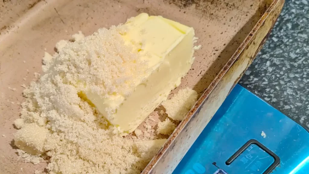 フラップジャックに使った砂糖（三温糖）