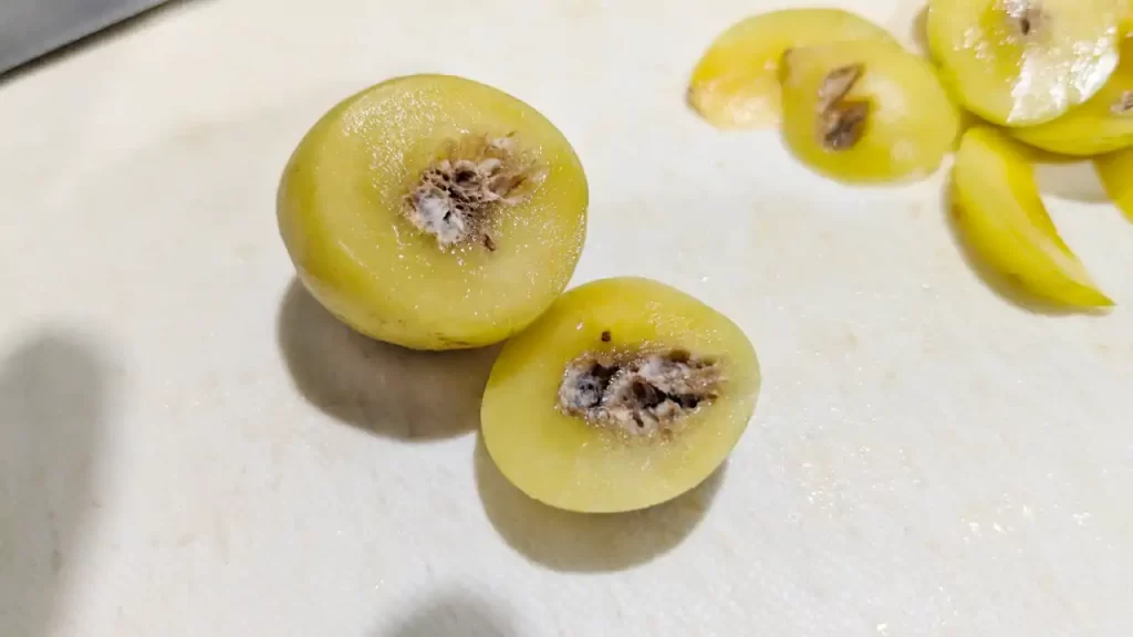 中がカビてしまっている梅