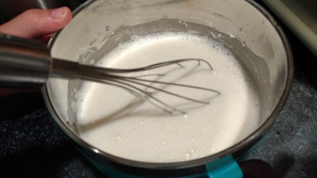 ダンピンの皮の材料を混ぜたところ