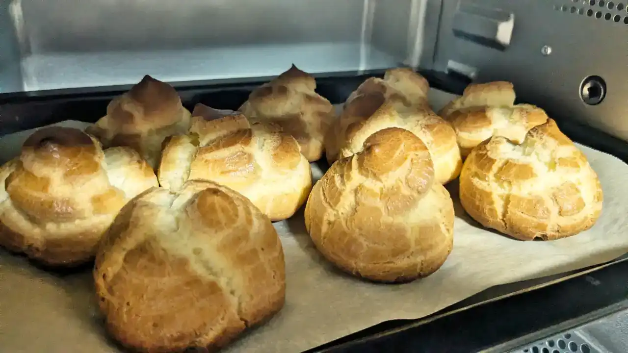 シュークリーム作りで成功した時の写真