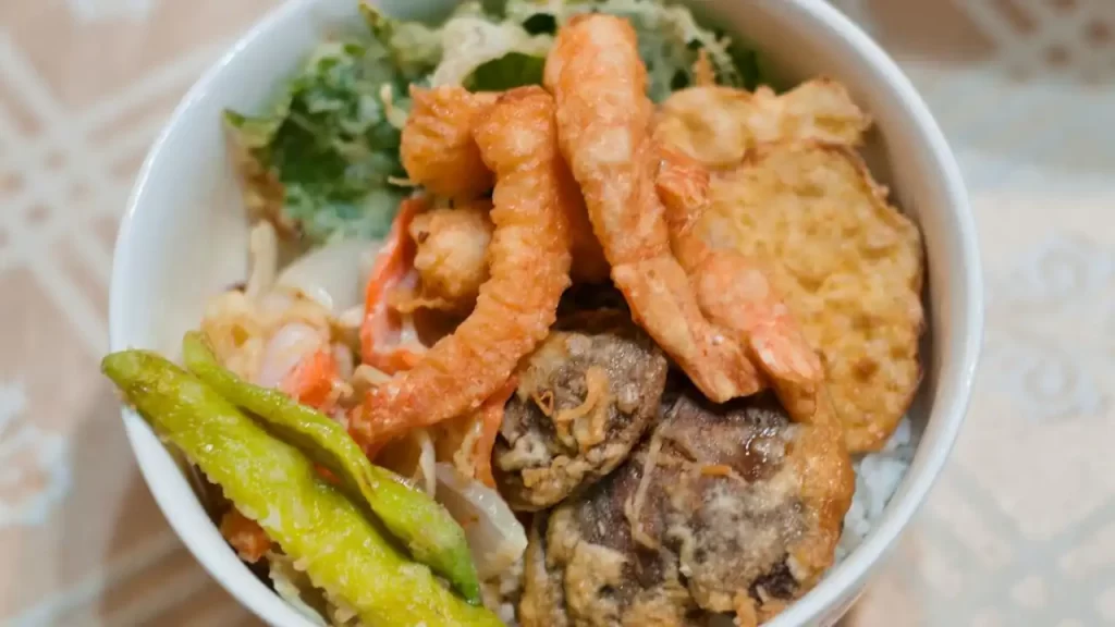 台湾で手作りした天丼