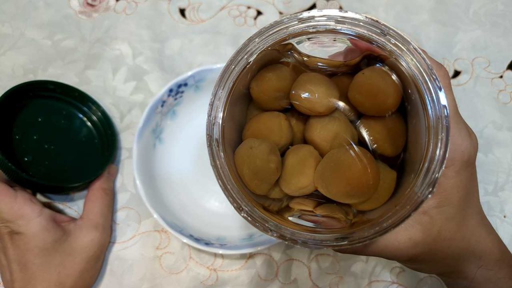 塩抜きした梅干し